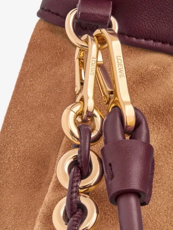 Loewe Large Burgundy Flaminco Ballon Chain Shoulder Bag - Picture 7 of 8